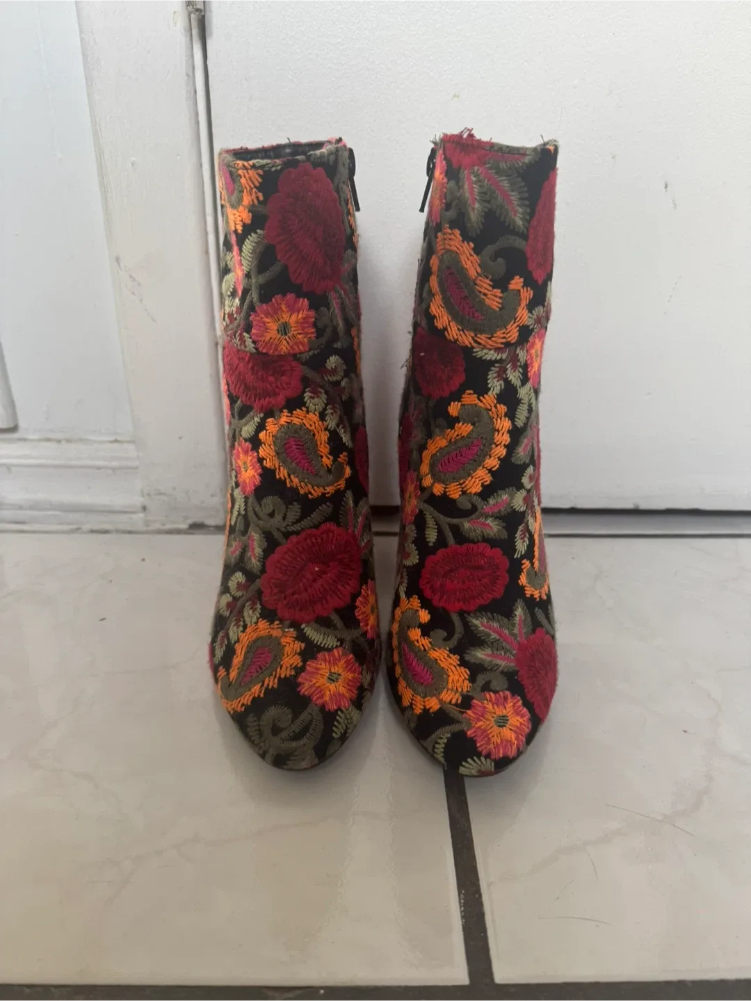 Floral Embroidered Boots