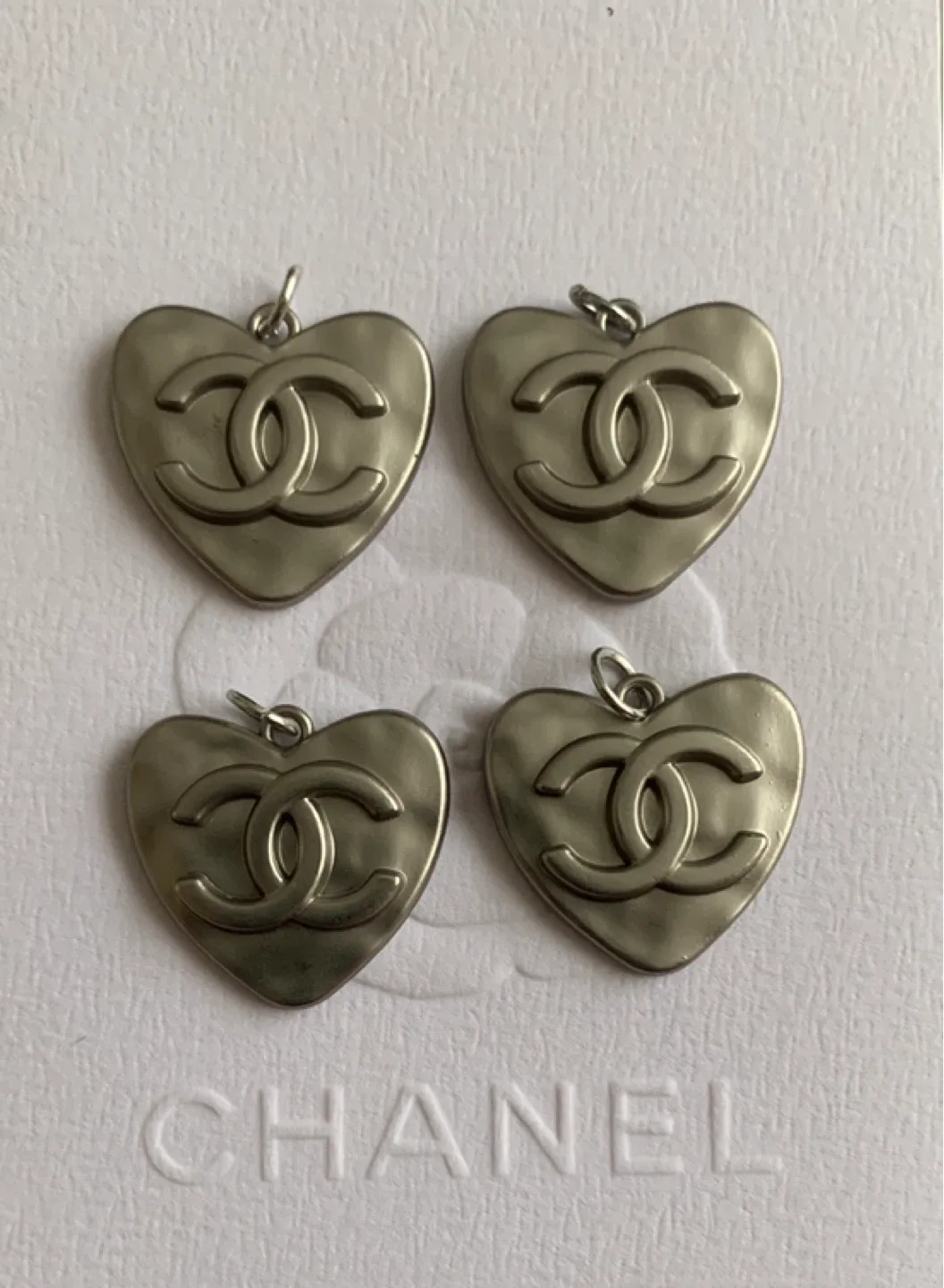 Chanel Heart Charms (Set of 4)