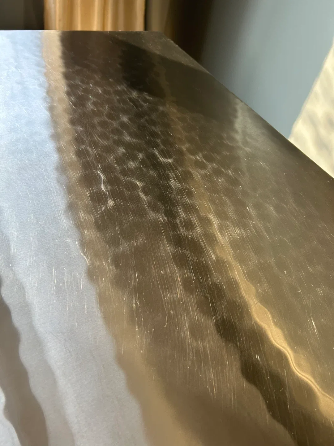 Hammered Metal Dining Table image indicator(6)