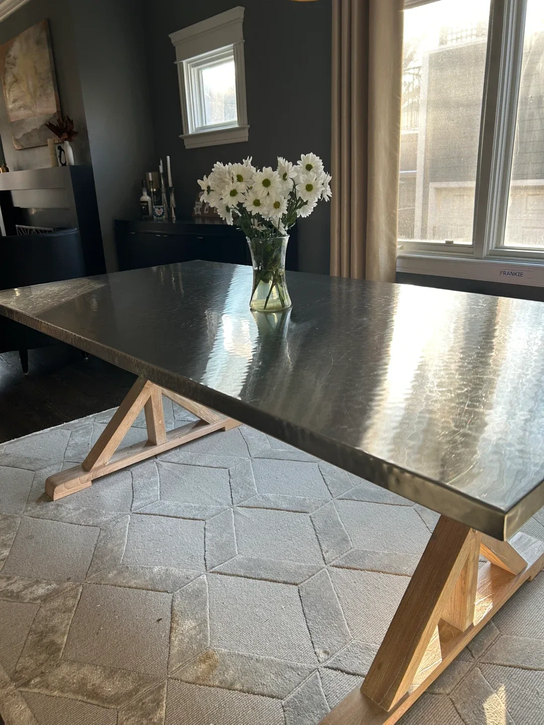 Hammered Metal Dining Table image indicator(5)