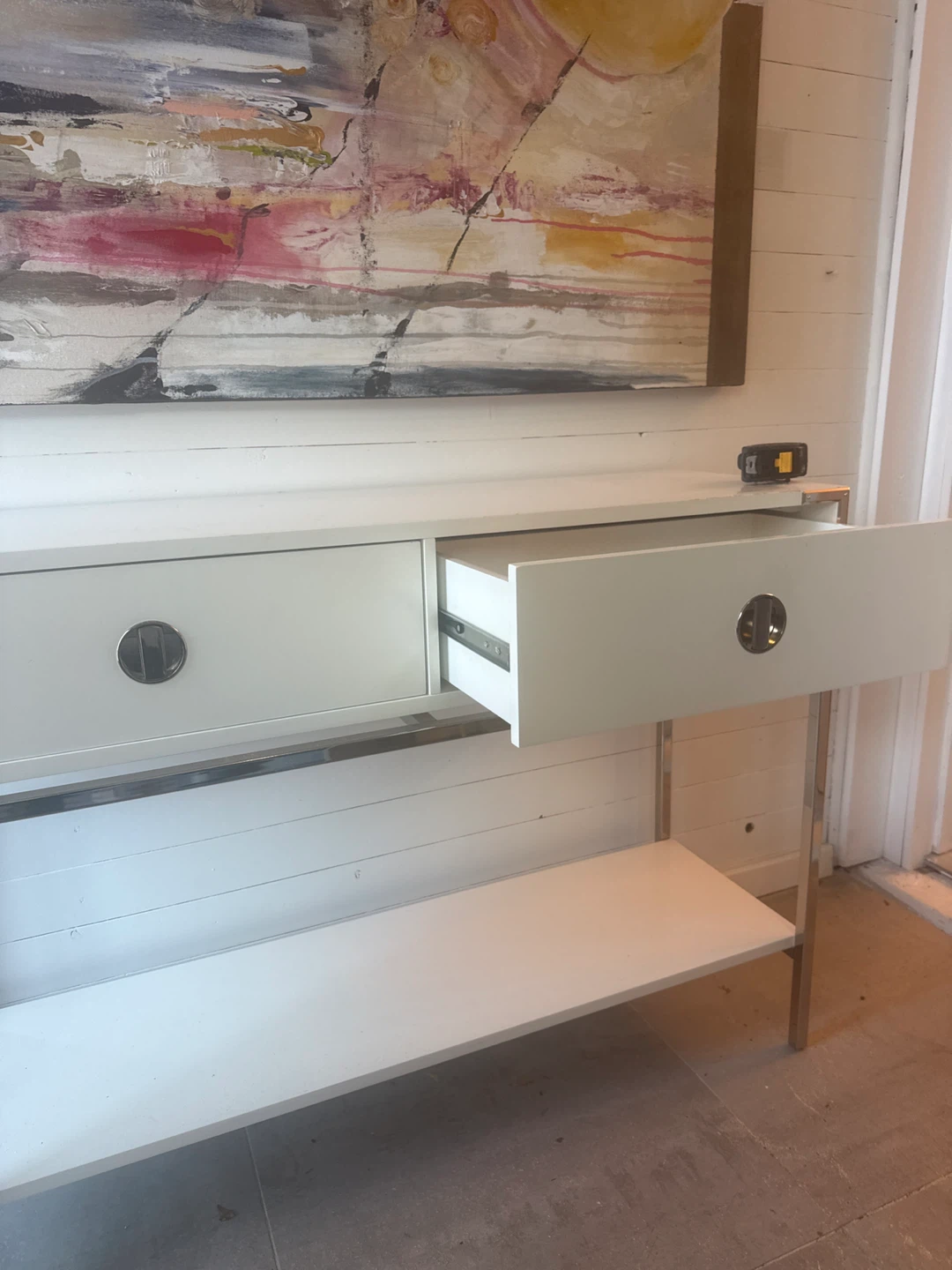 White Console Table with Drawers - photo 3