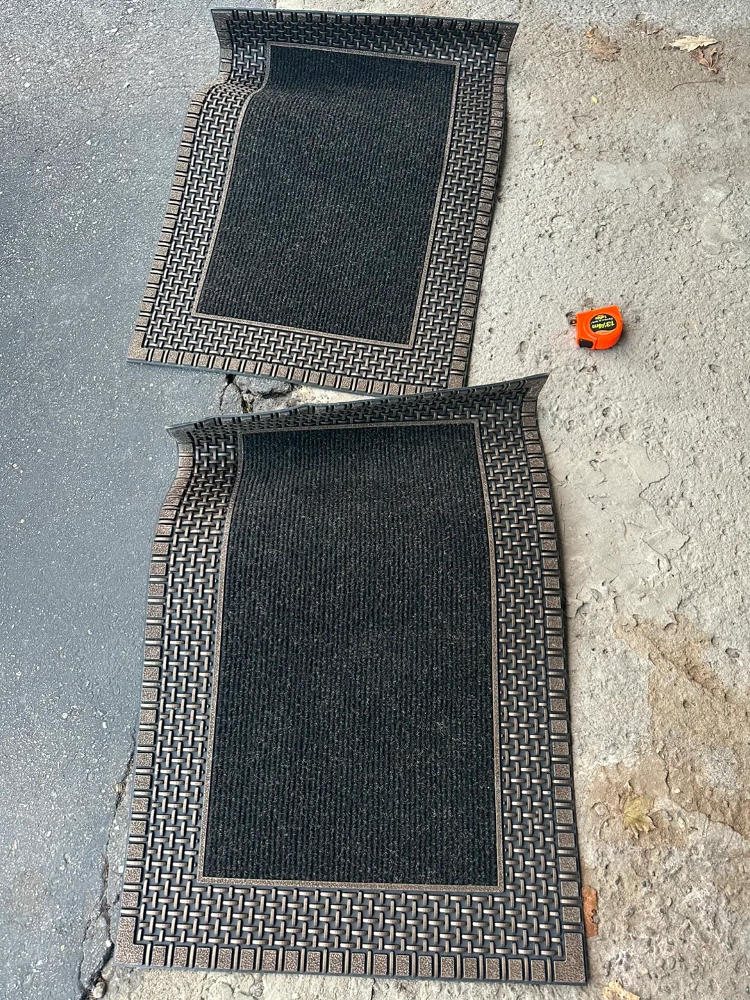 Black Entrance Mats - Set of 2