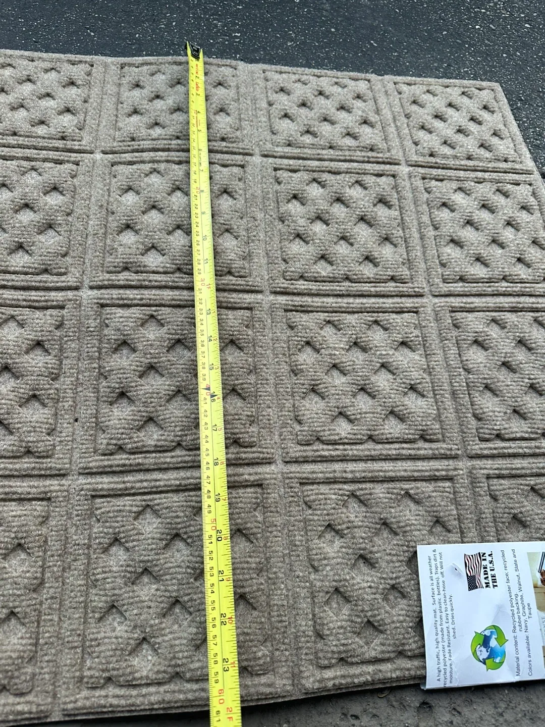 Recycled Polyester Thrift Mat - Taupe image indicator(3)