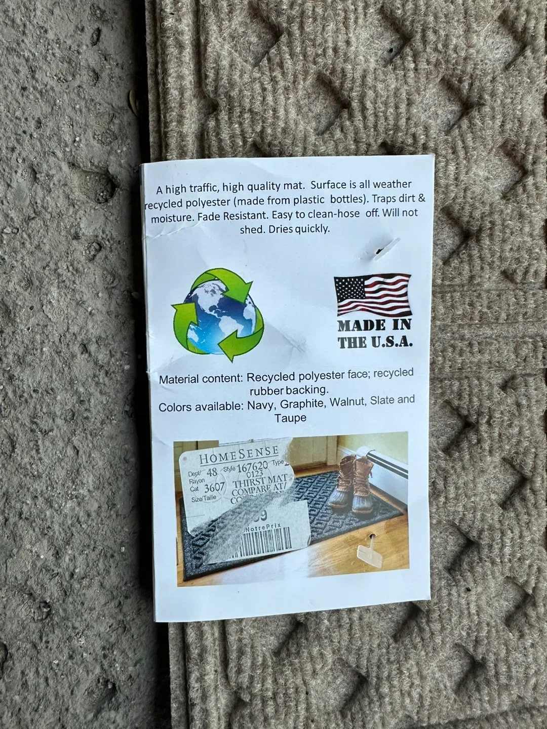 Recycled Polyester Thrift Mat - Taupe image indicator(4)