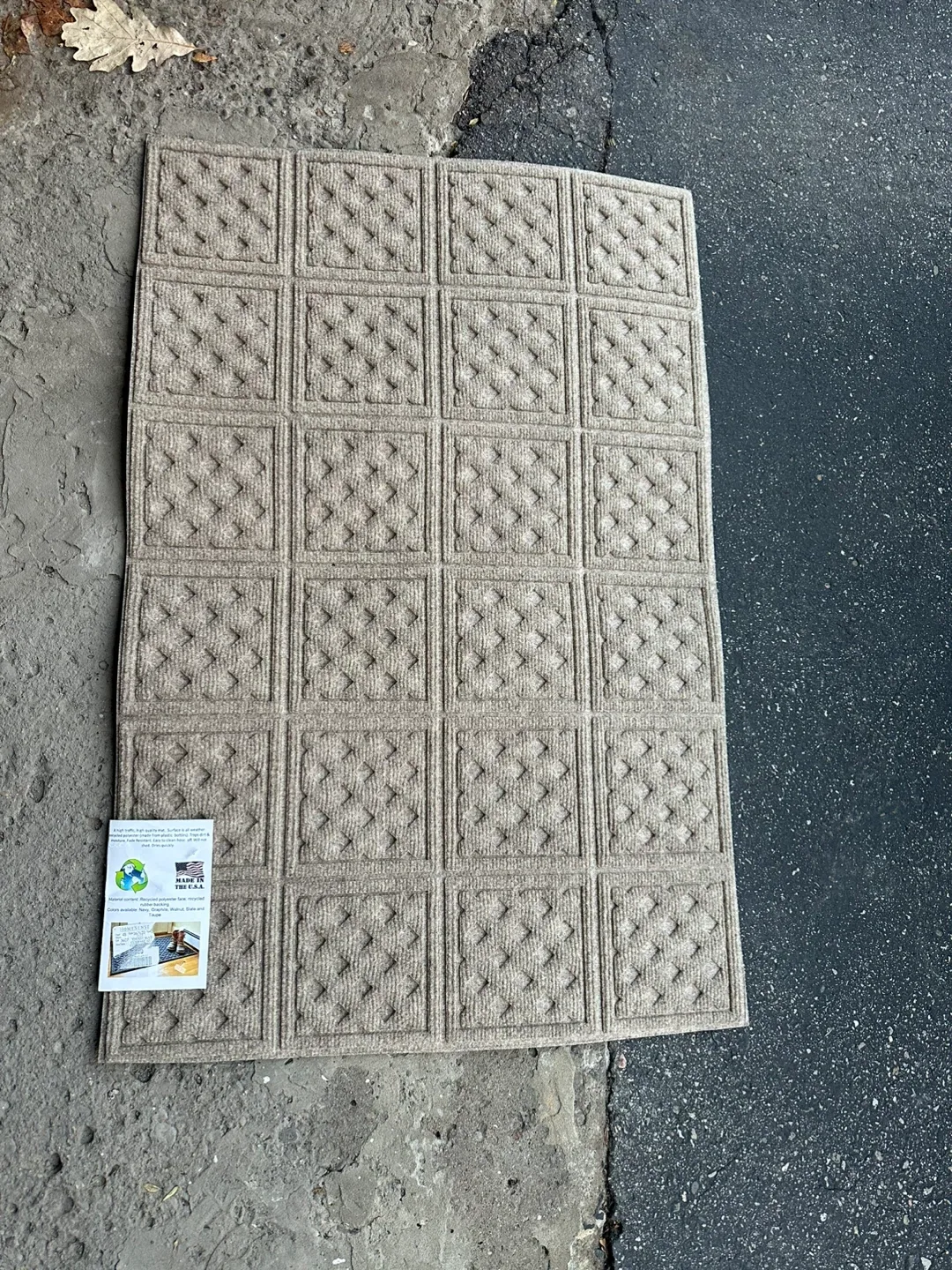 Recycled Polyester Thrift Mat - Taupe