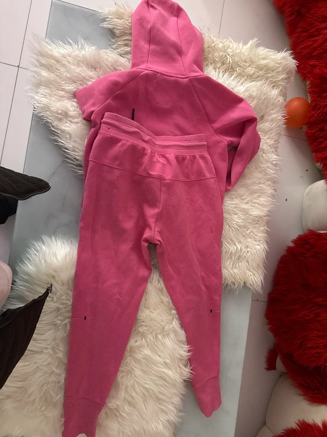 Girl Nike Tech Fleece Pink Tracksuit Set (XS) pant. S image indicator(5)