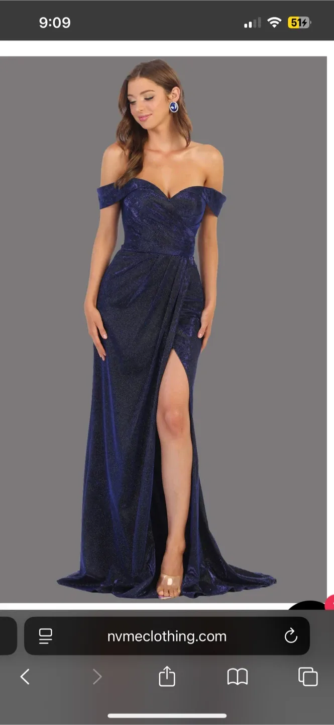 May Queen Couture Blue Dress Evening Gown