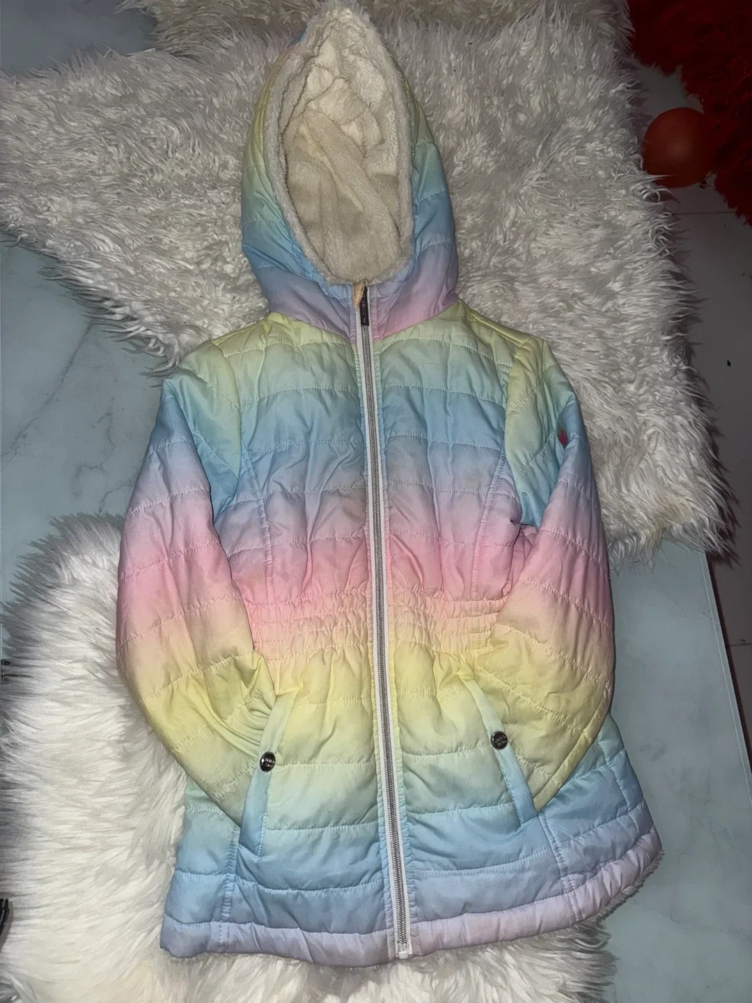 Limited Too Girls' Puffer Jacket Size 7/8 image indicator(2)