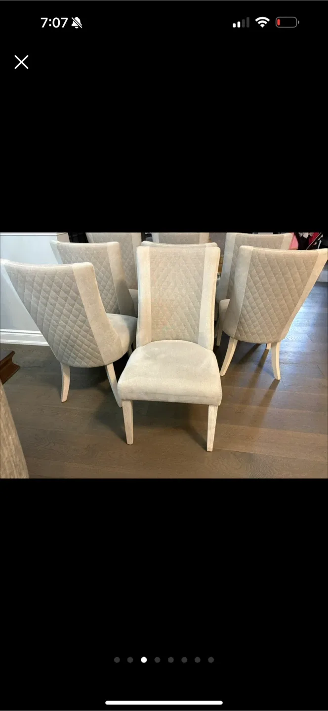 8 Custom dining chairs (interiors galleries) EUC
