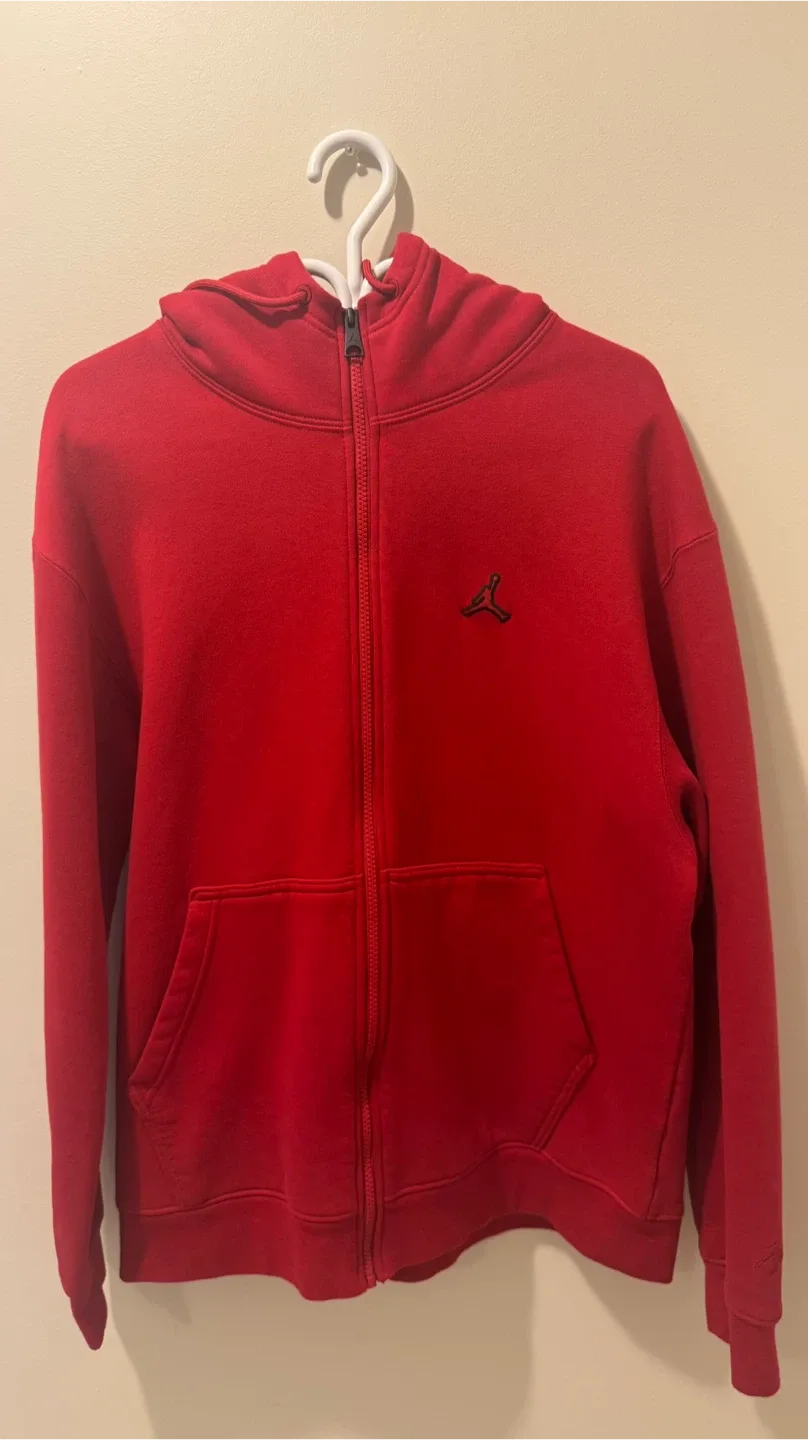 Jordan Red Full Zip Hoodie