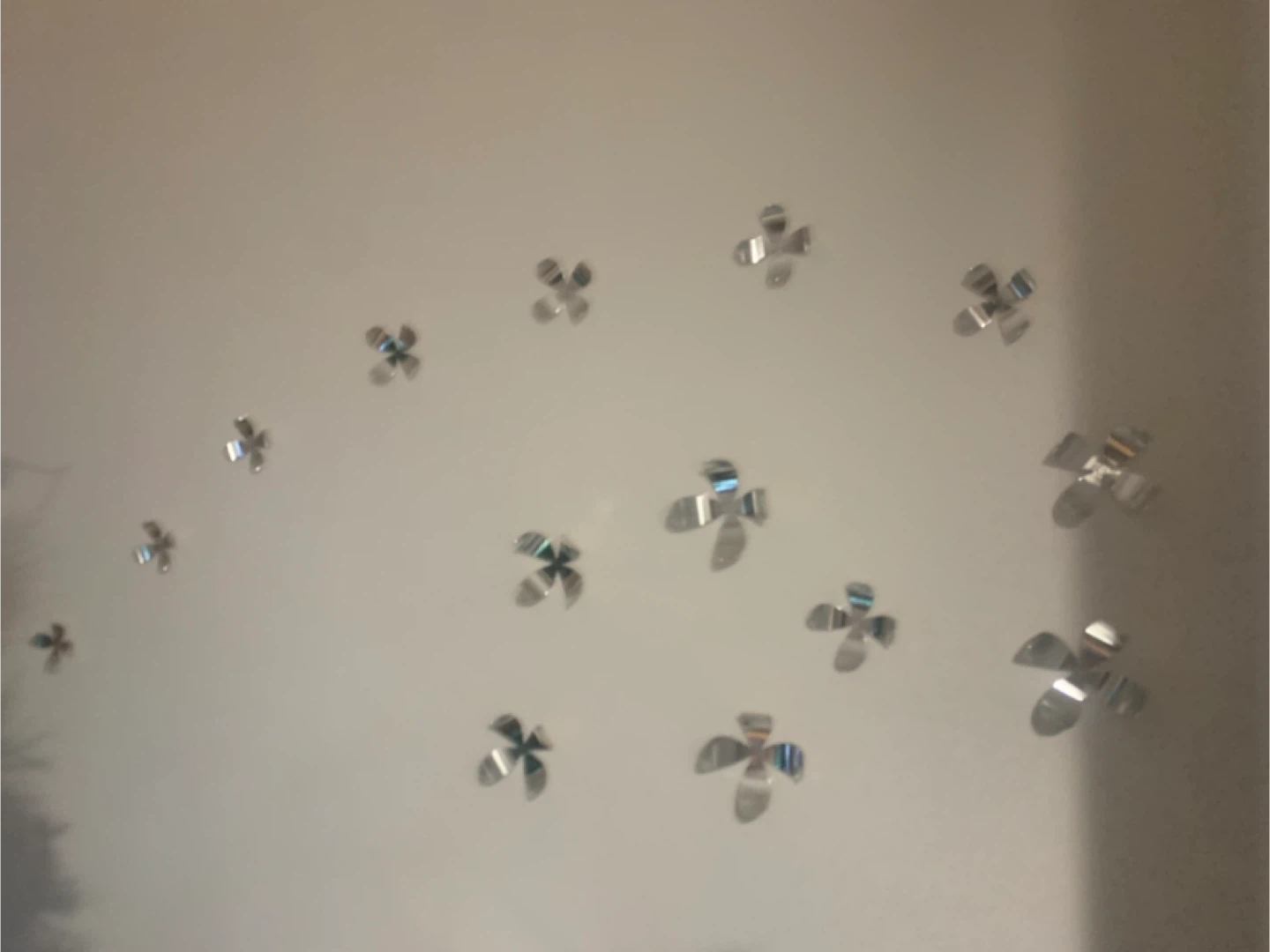 3D Flower Wall Decor - Silver 20 pieces - photo 2