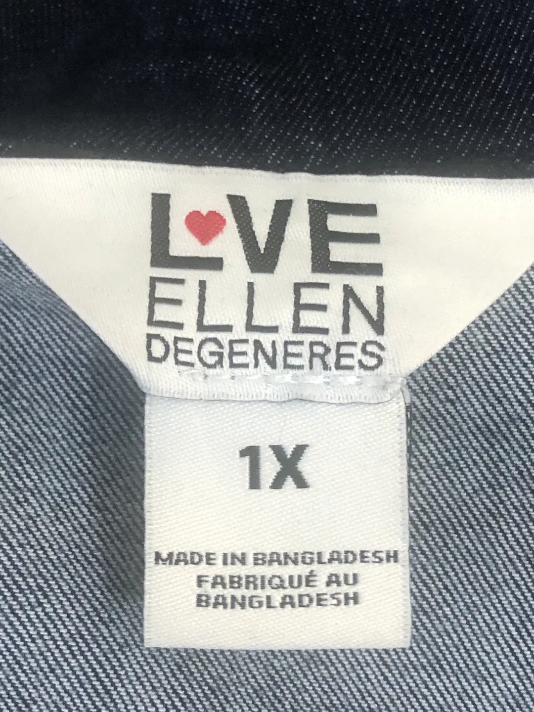 Women’s Denim Jacket. Size 1X. Love Ellen Degeneres. image indicator(5)