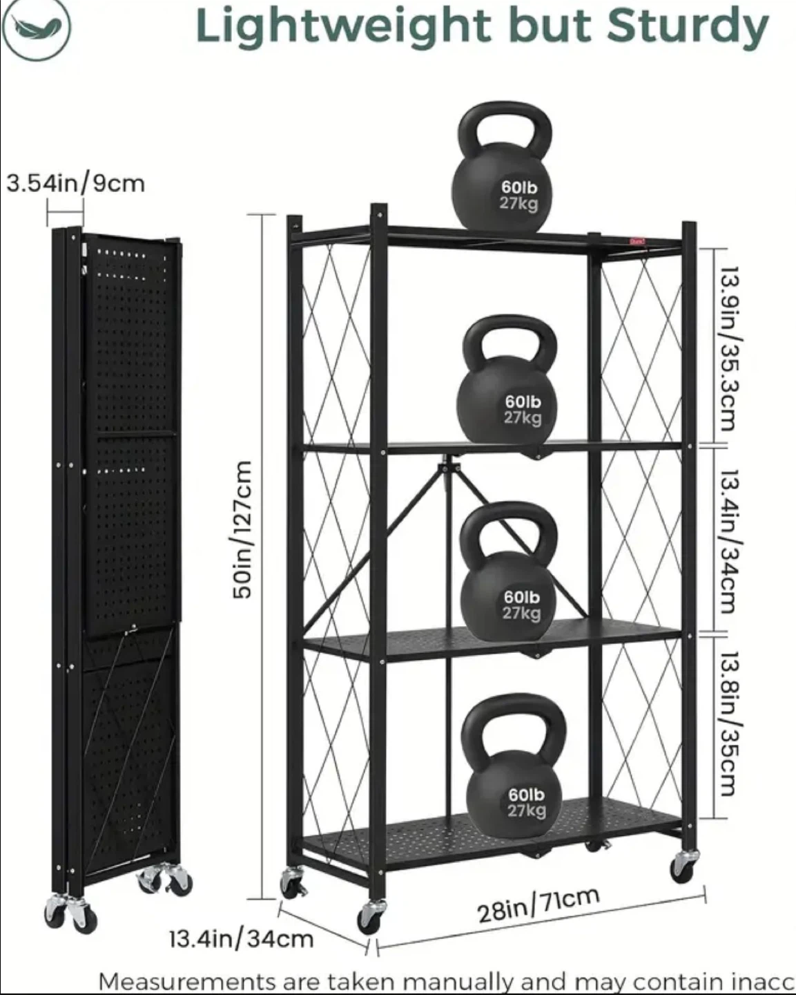 Folding Metal Storage Rack - BRAND NEW IN BOX - photo 3