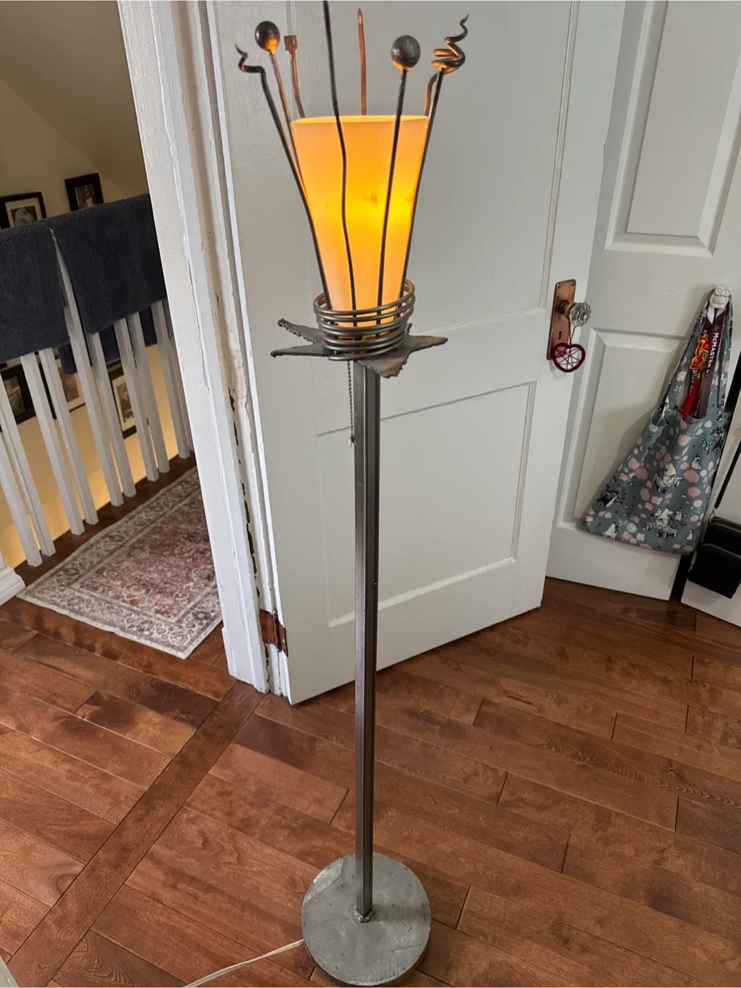 Unique Metal & Glass Floor Lamp