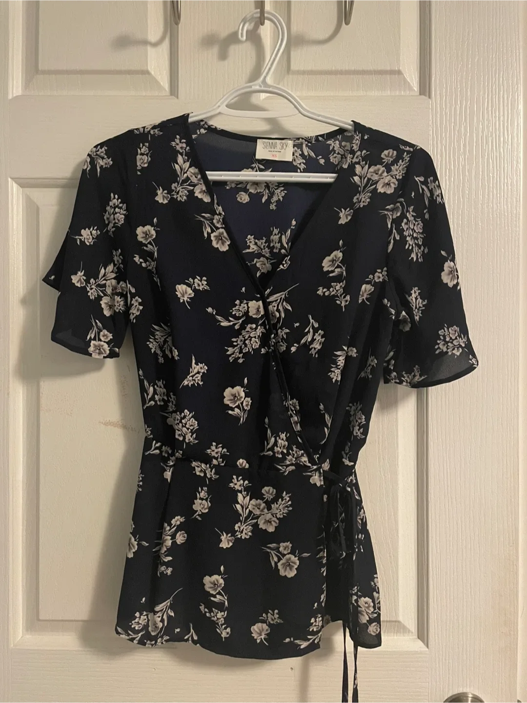 Sienna Sky Floral Wrap Top - Size XS