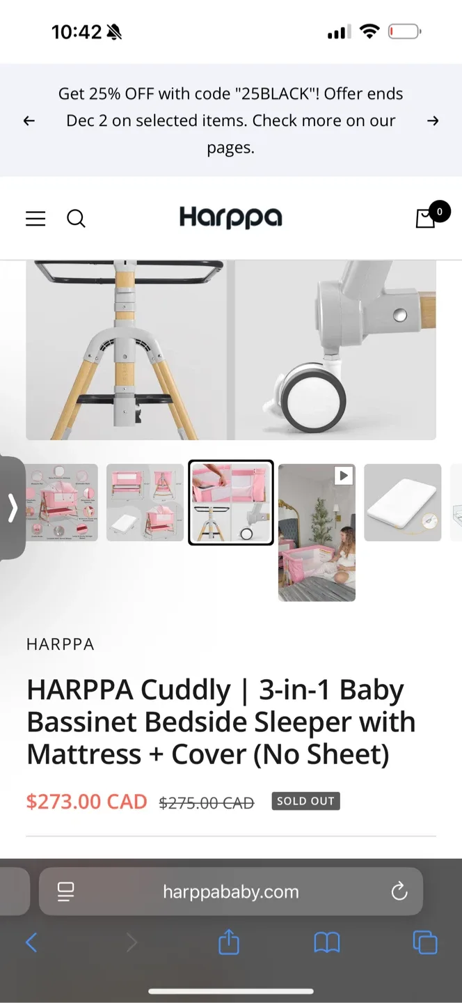 Harppa Baby Bassinet image indicator(2)