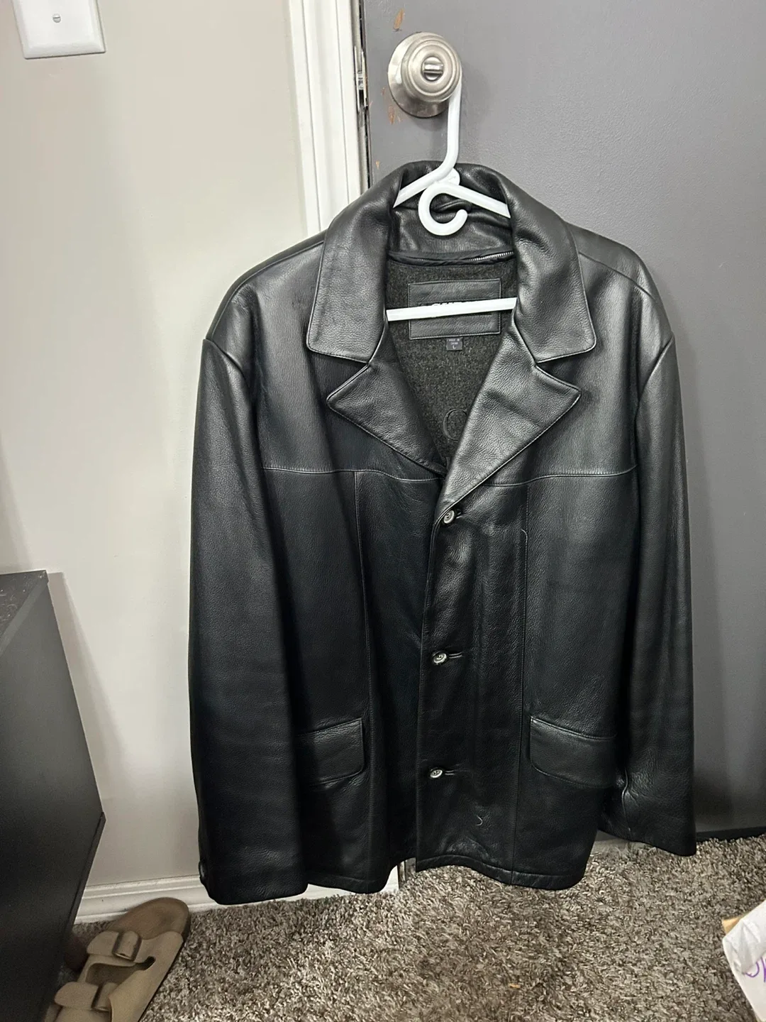 Guess Leather Jacket Large