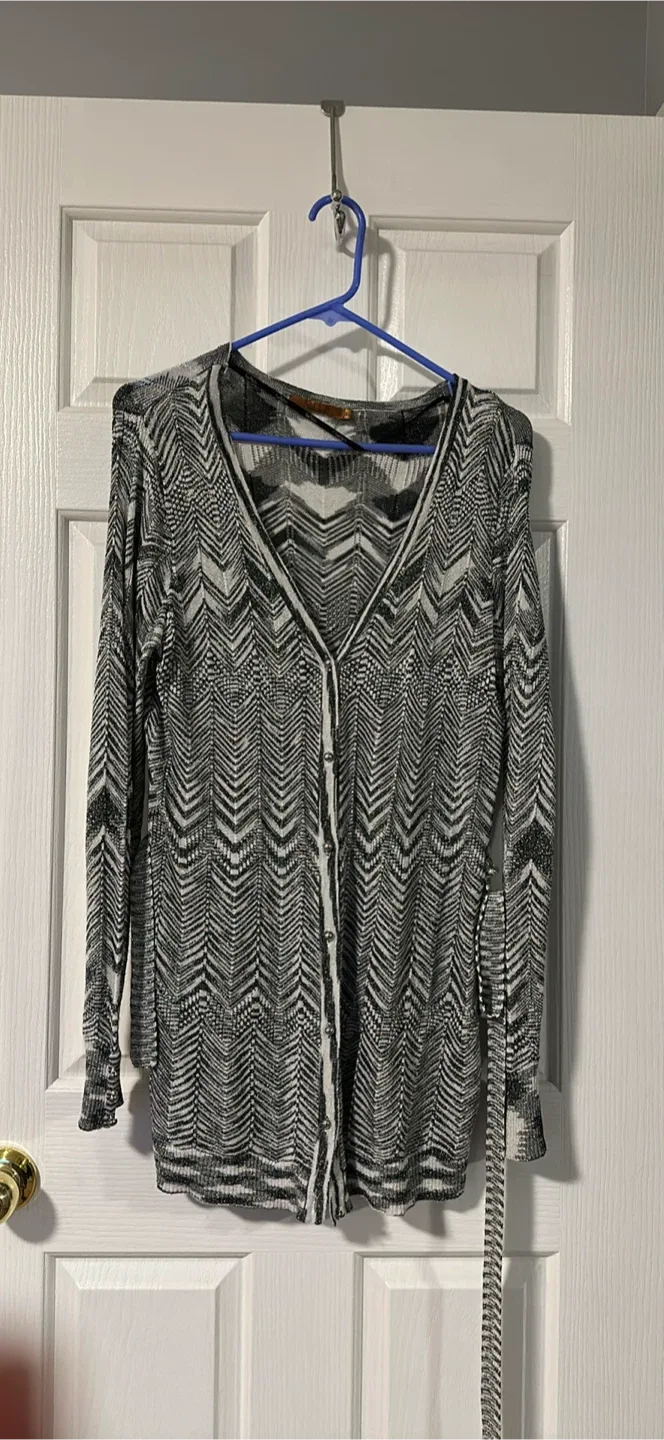Beldini XL Cardigan - Black & White