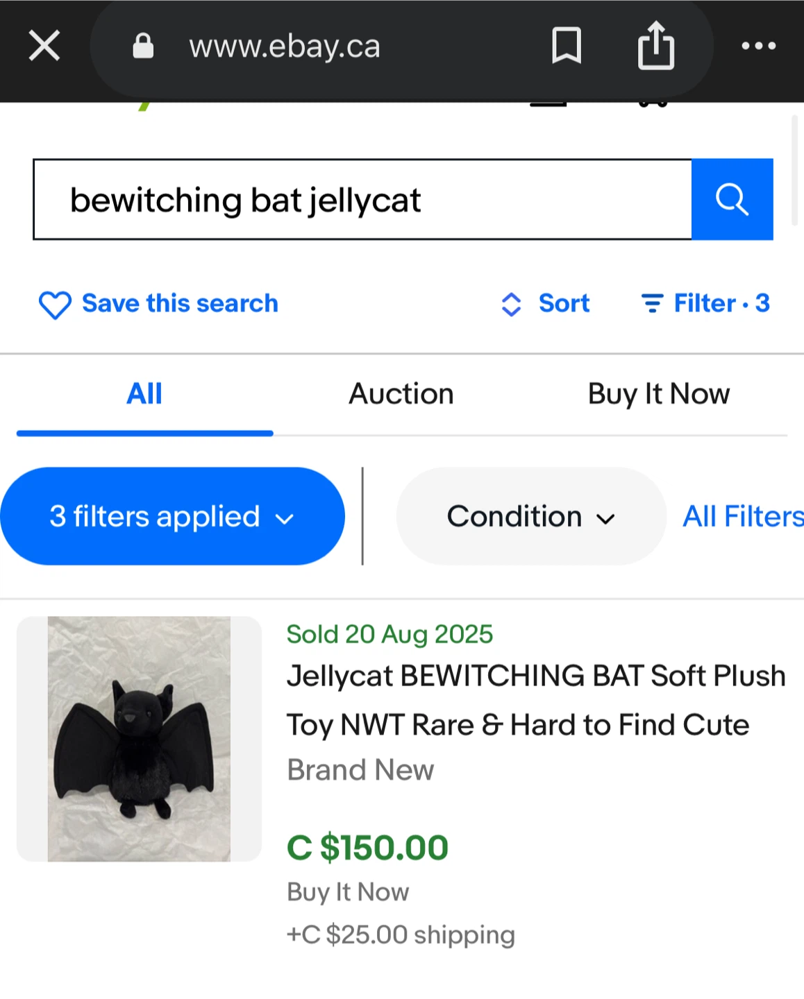 Jellycat Bewitching Bat Plush - photo 5