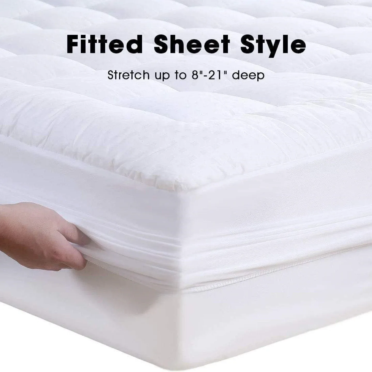 Ultra Soft Mattress Topper Twin XL - Fitted Sheet Style image indicator(2)