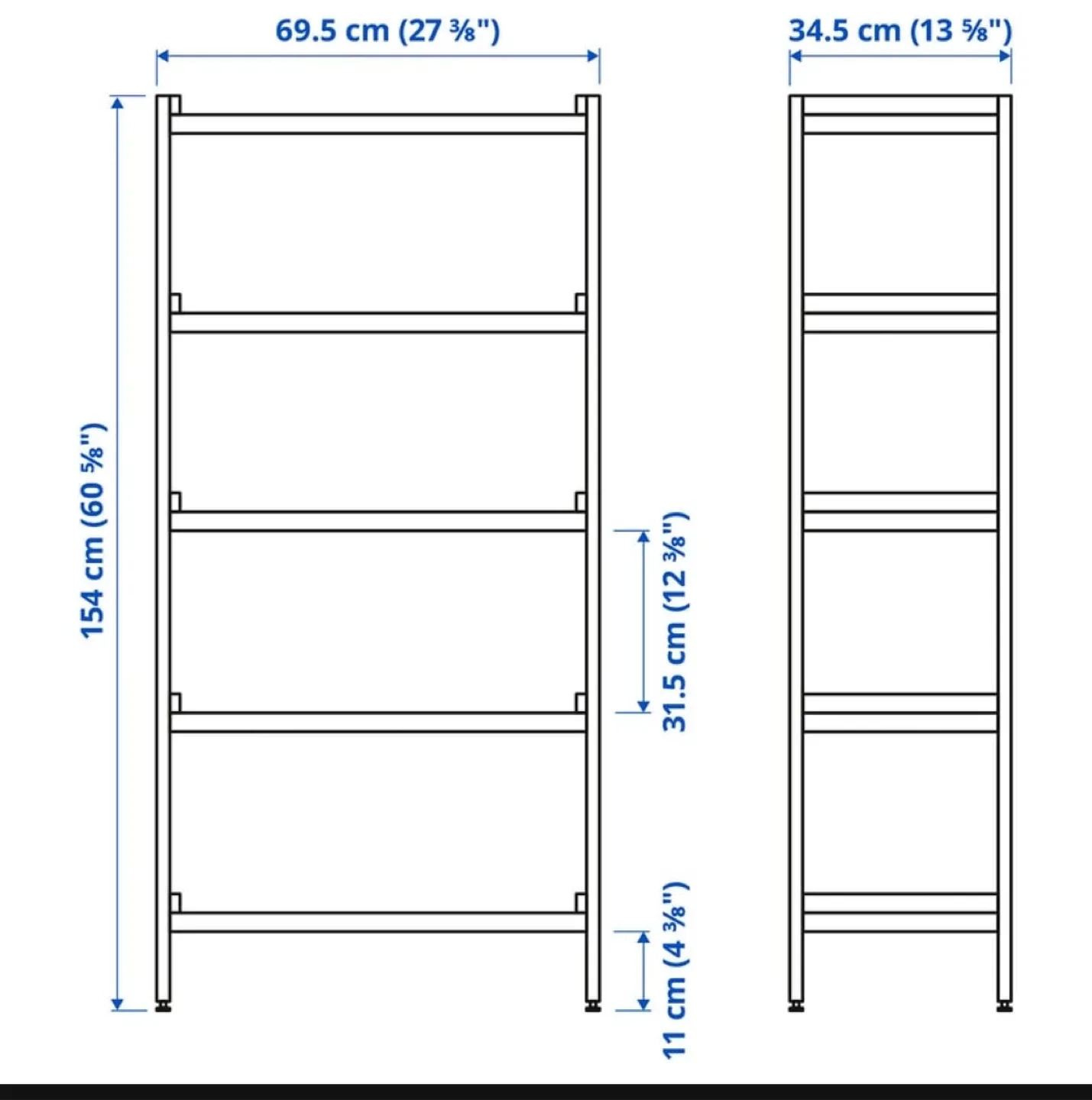 Ikea EKENABBEN Open shelf unit, aspen/white image indicator(2)