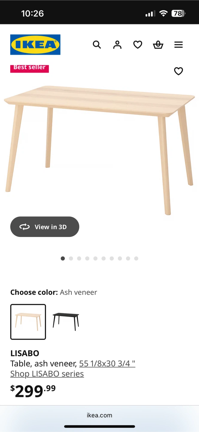 IKEA LISABO Table - photo 3