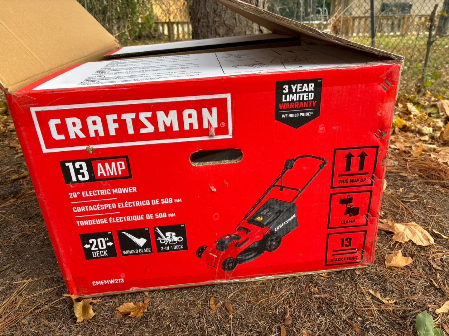 Craftsman 20" Electric Lawn Mower - 13 Amp