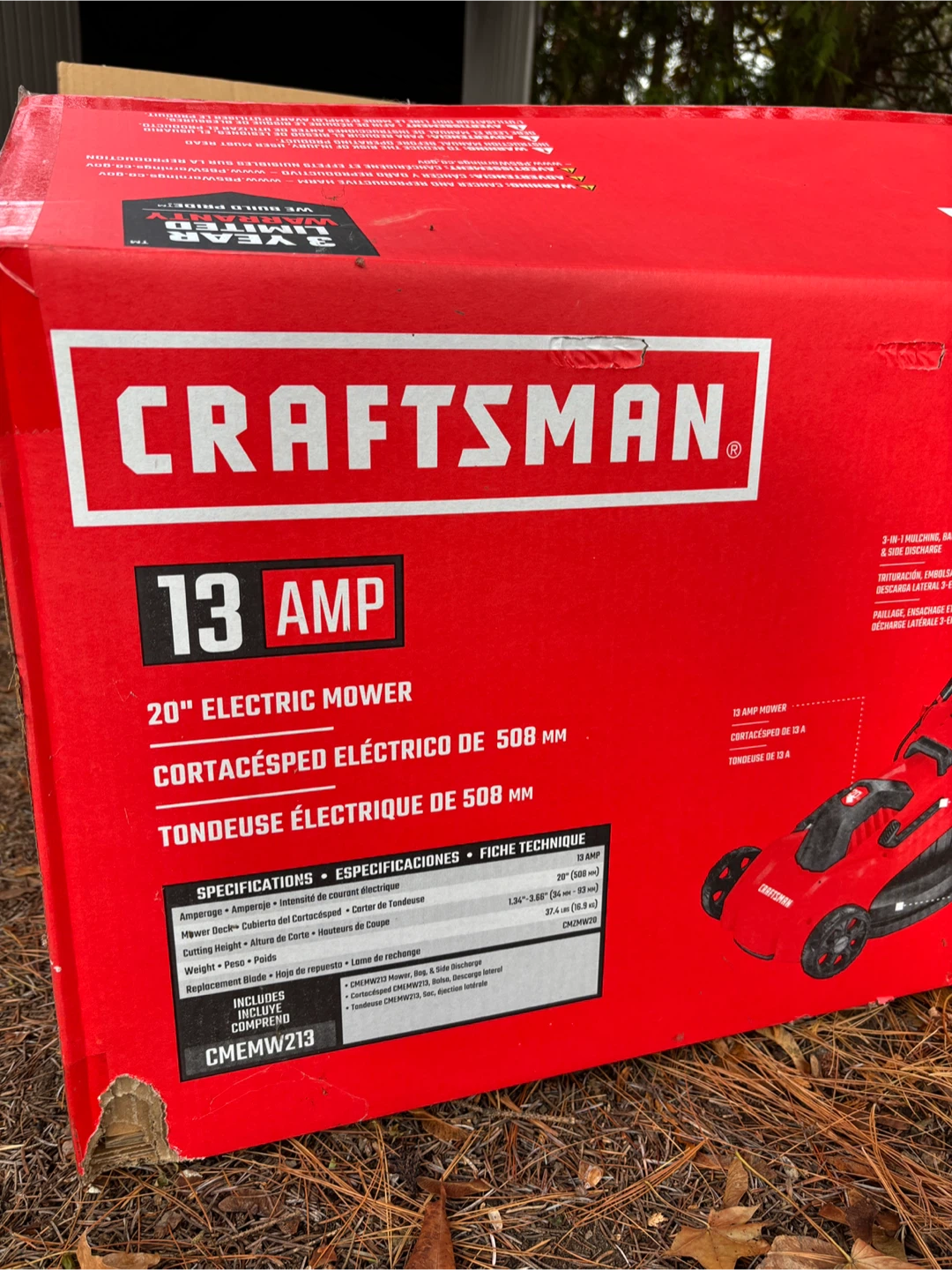 Craftsman 20" Electric Lawn Mower - 13 Amp - photo 2