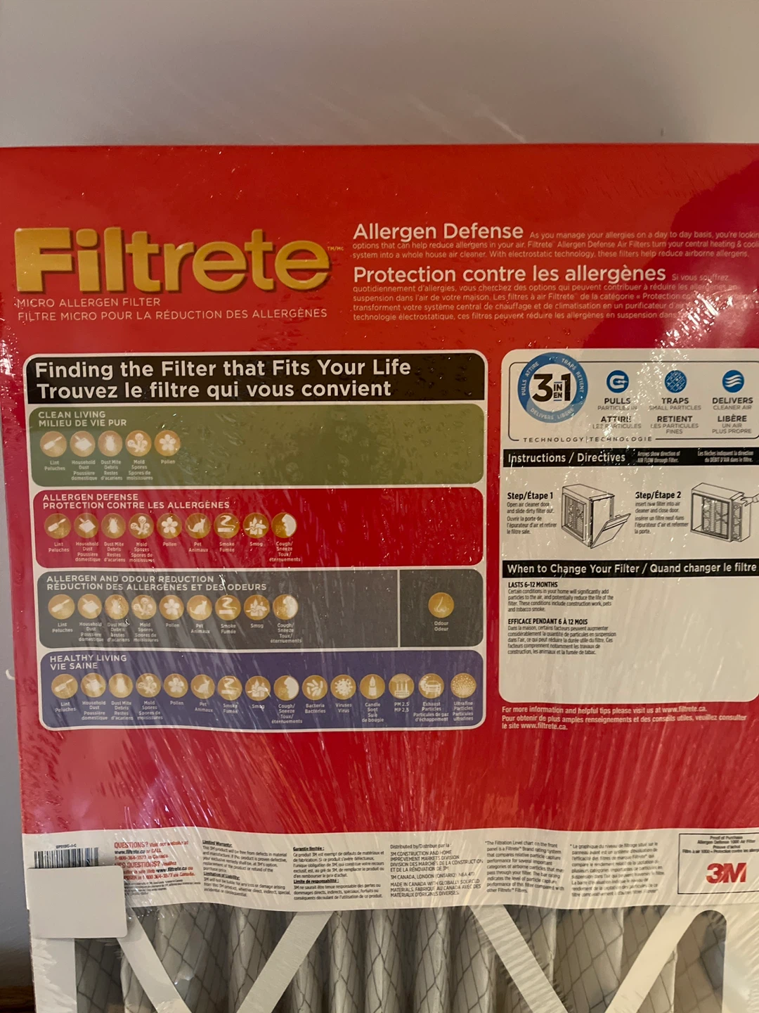 Filtrete 16x25x4 Allergen Defense Air Filter (New) - photo 2