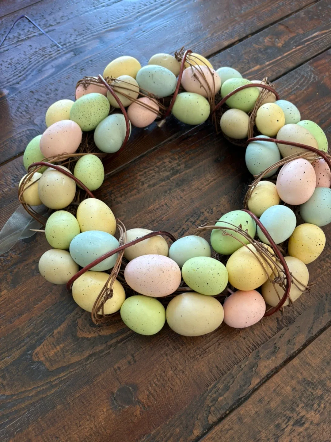 Easter Egg Wreath, Basket, and Bunny Decor Set