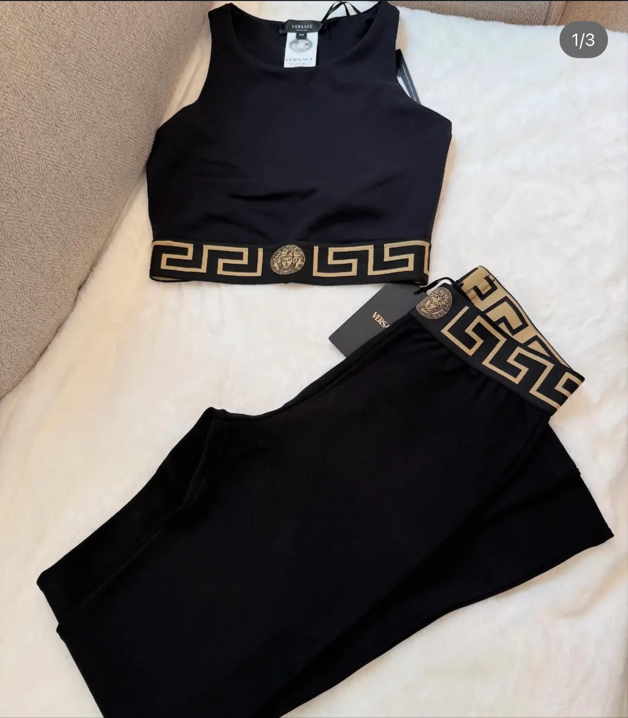 Versace Black Activewear Set (XS)