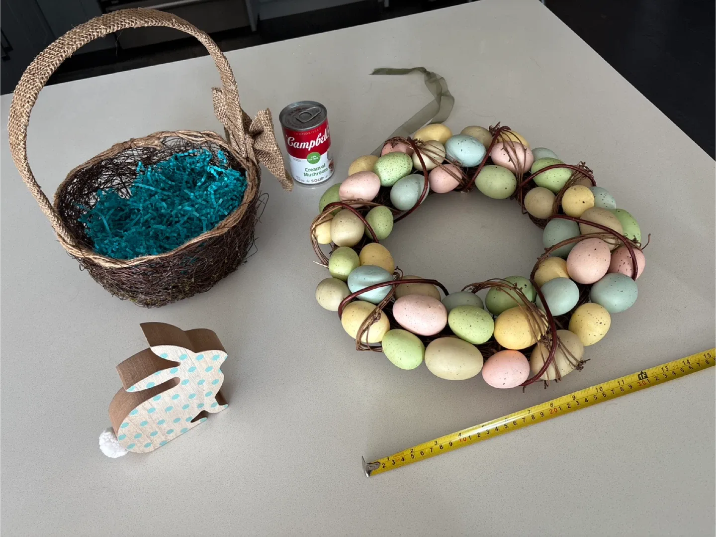Easter Egg Wreath, Basket, and Bunny Decor Set image indicator(2)