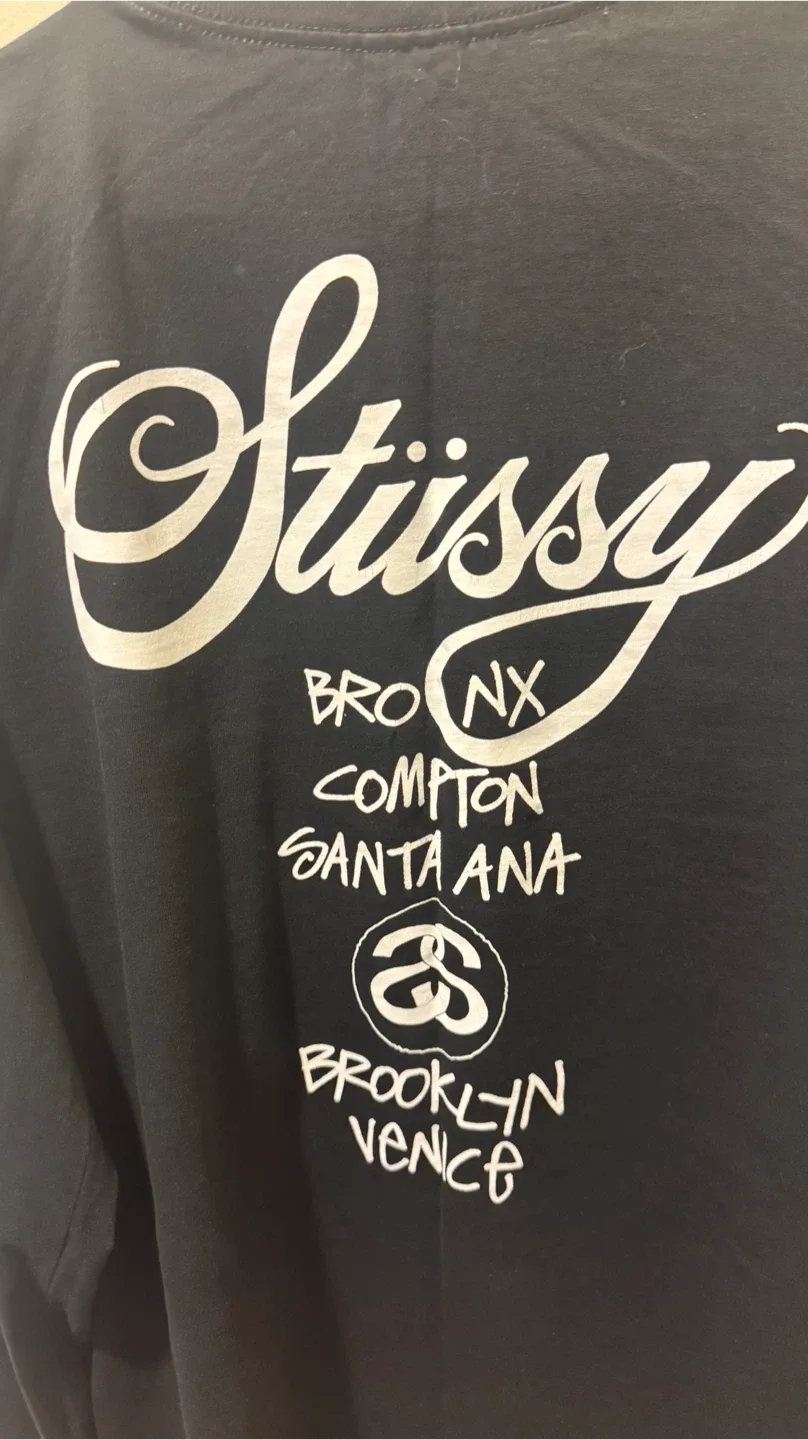 Stussy World Tour Black Long Sleeve T-Shirt image indicator(2)