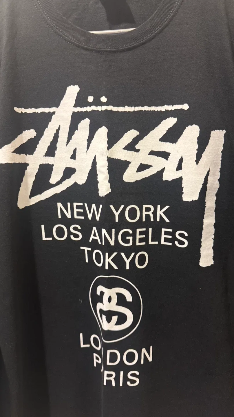 Stussy World Tour Black Long Sleeve T-Shirt image indicator(3)