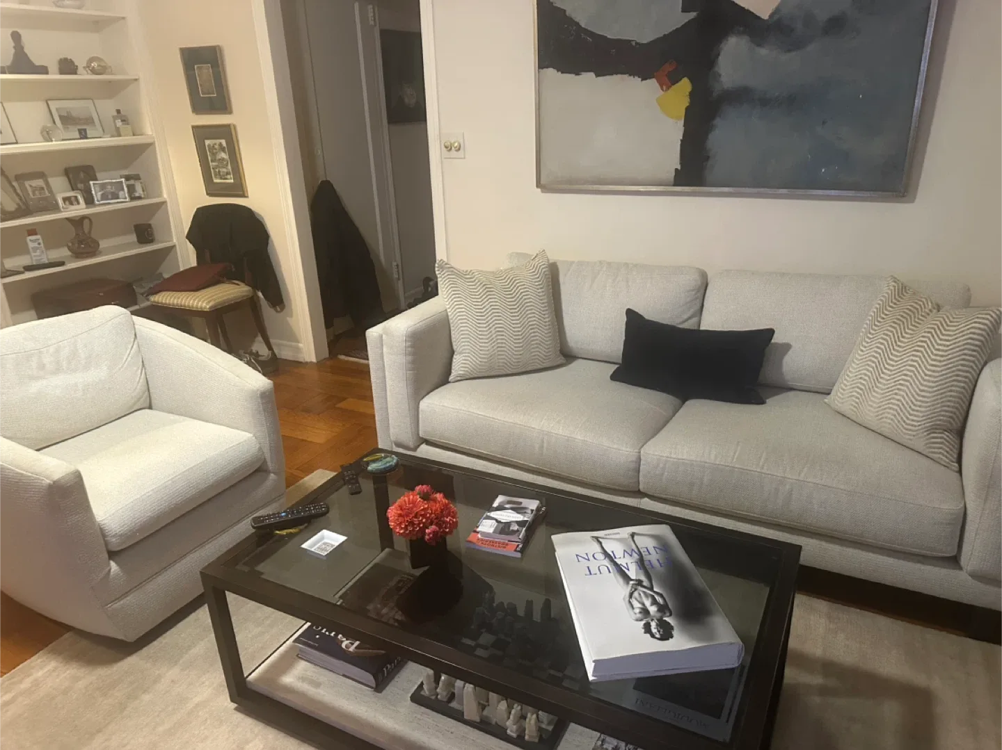 Beige Sofa and Armchair Set