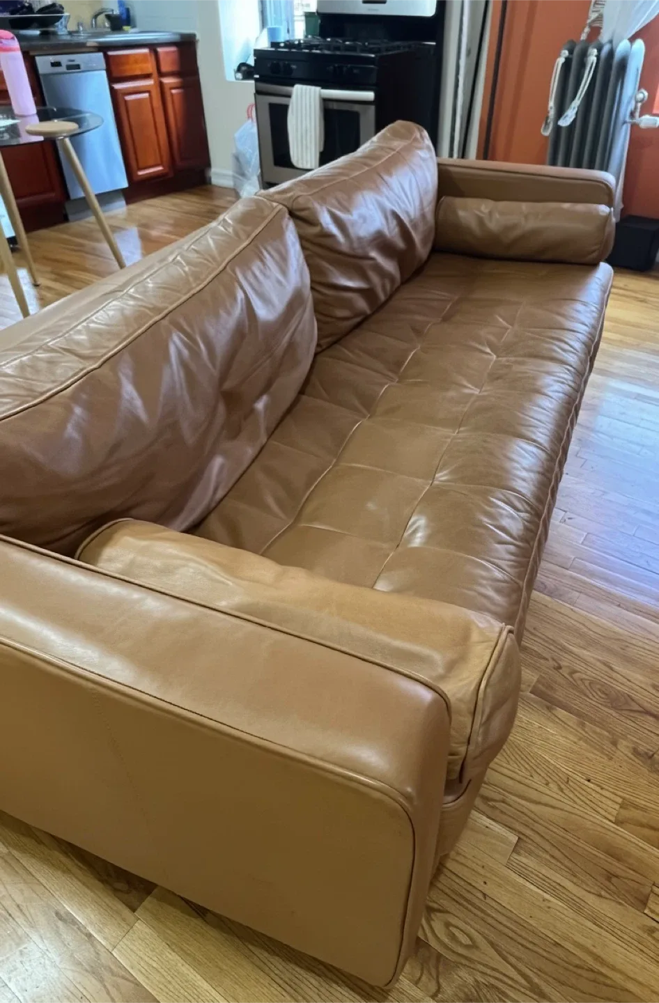 Article Sven Briar Tan Sofa - 88 inch image indicator(3)