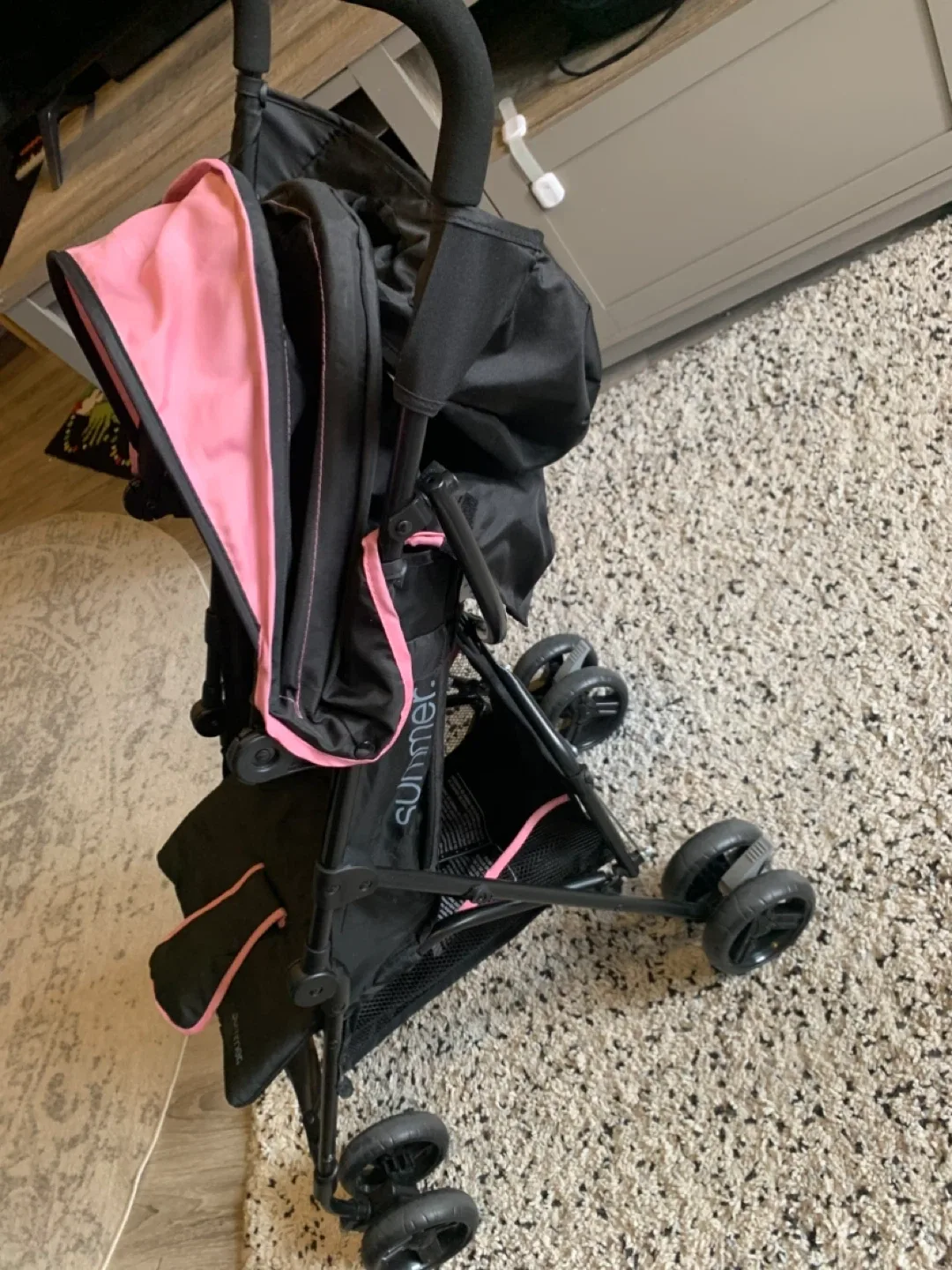 Summer 3D Mini Convenience Stroller - Black/Pink image indicator(4)