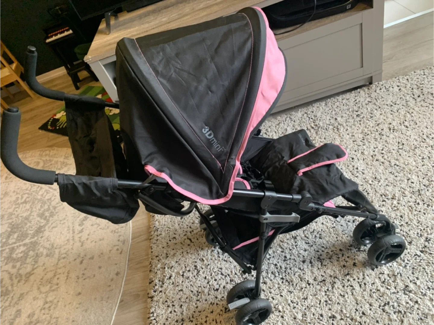 Summer 3D Mini Convenience Stroller - Black/Pink image indicator(2)