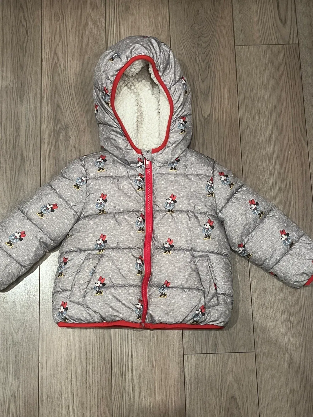 Baby Gap Disney Minnie Mouse Puffer Jacket - 2 Years