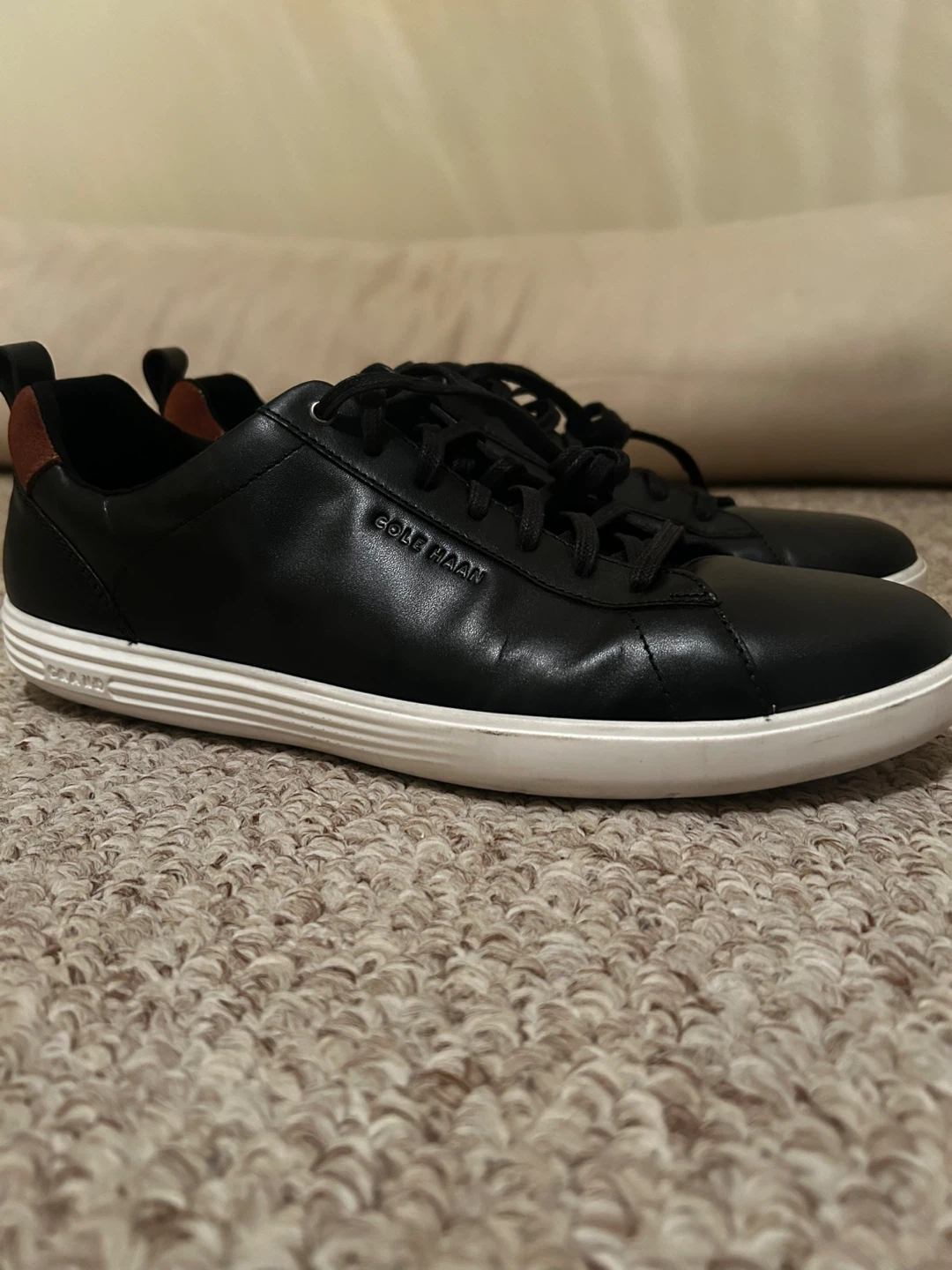 Cole Haan Casual Black Leather Shoes Mens Sz 12