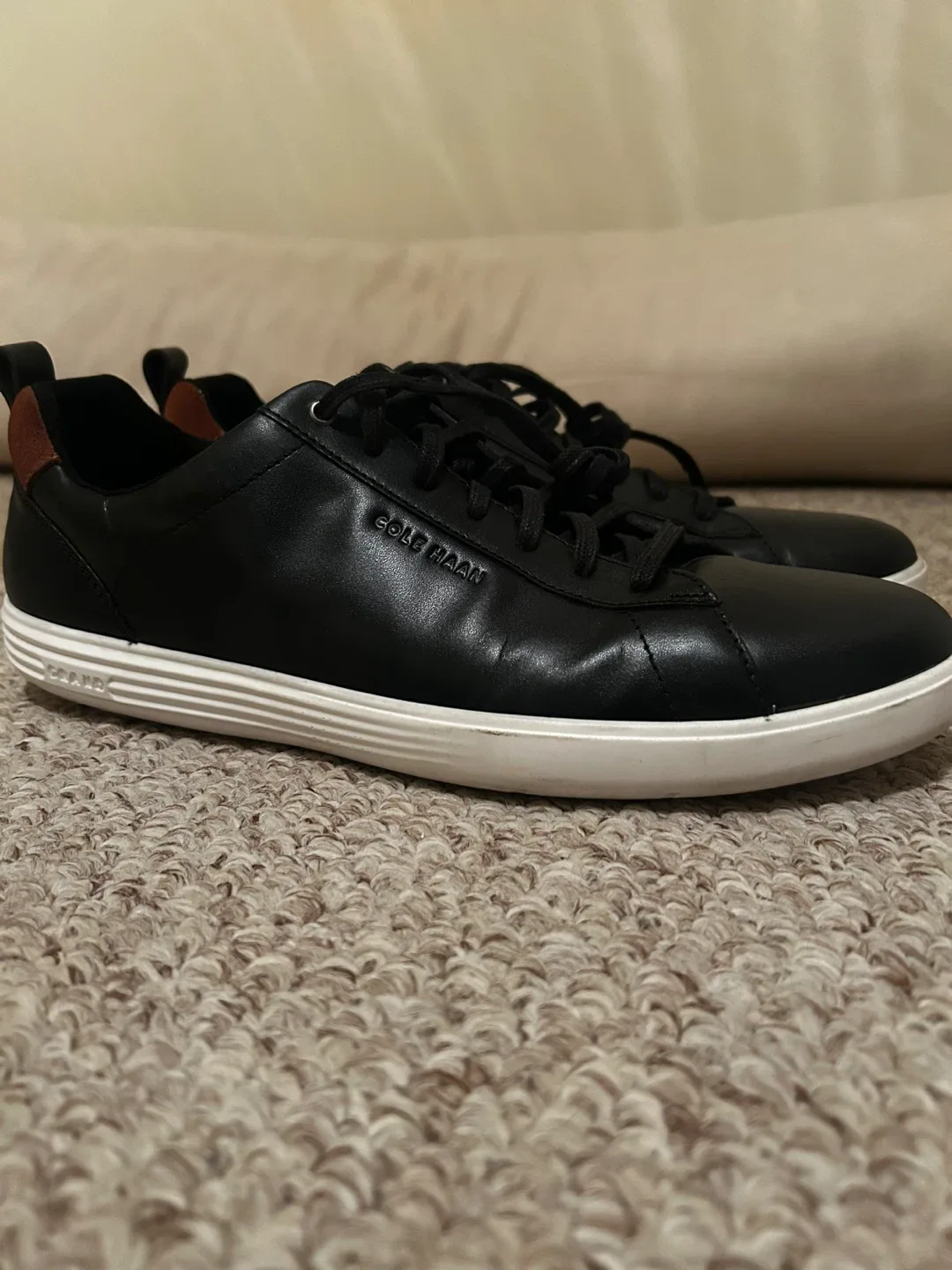 Cole Haan Casual Black Leather Shoes Mens Sz 12