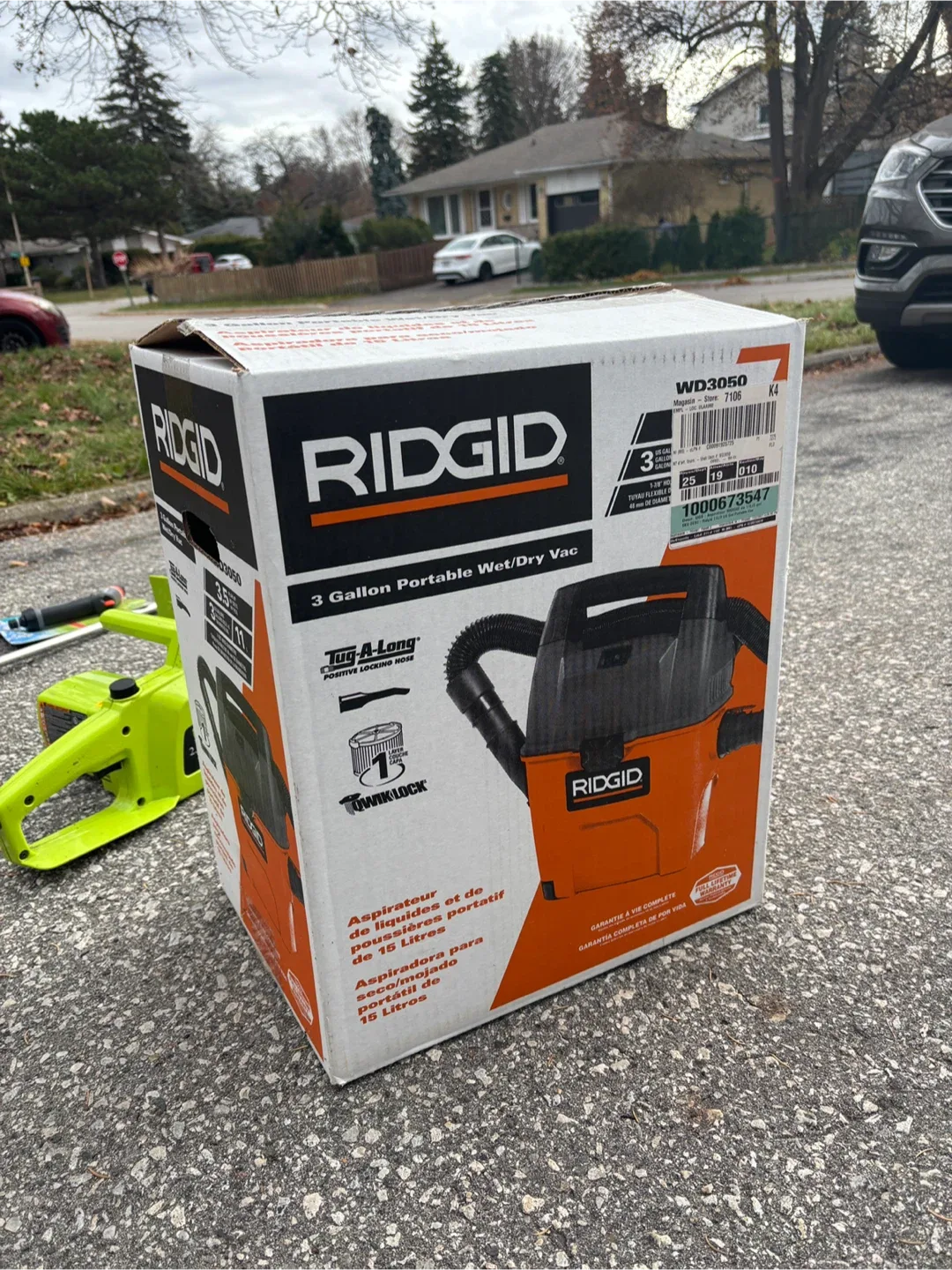 Ridgid 3 Gallon Portable Wet/Dry Vac - Like New!