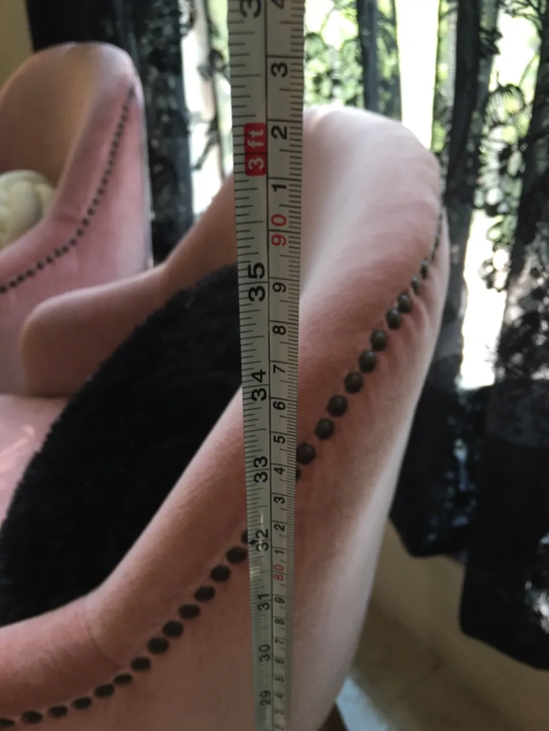 Elle Decor Pink Velvet Accent Chair image indicator(8)