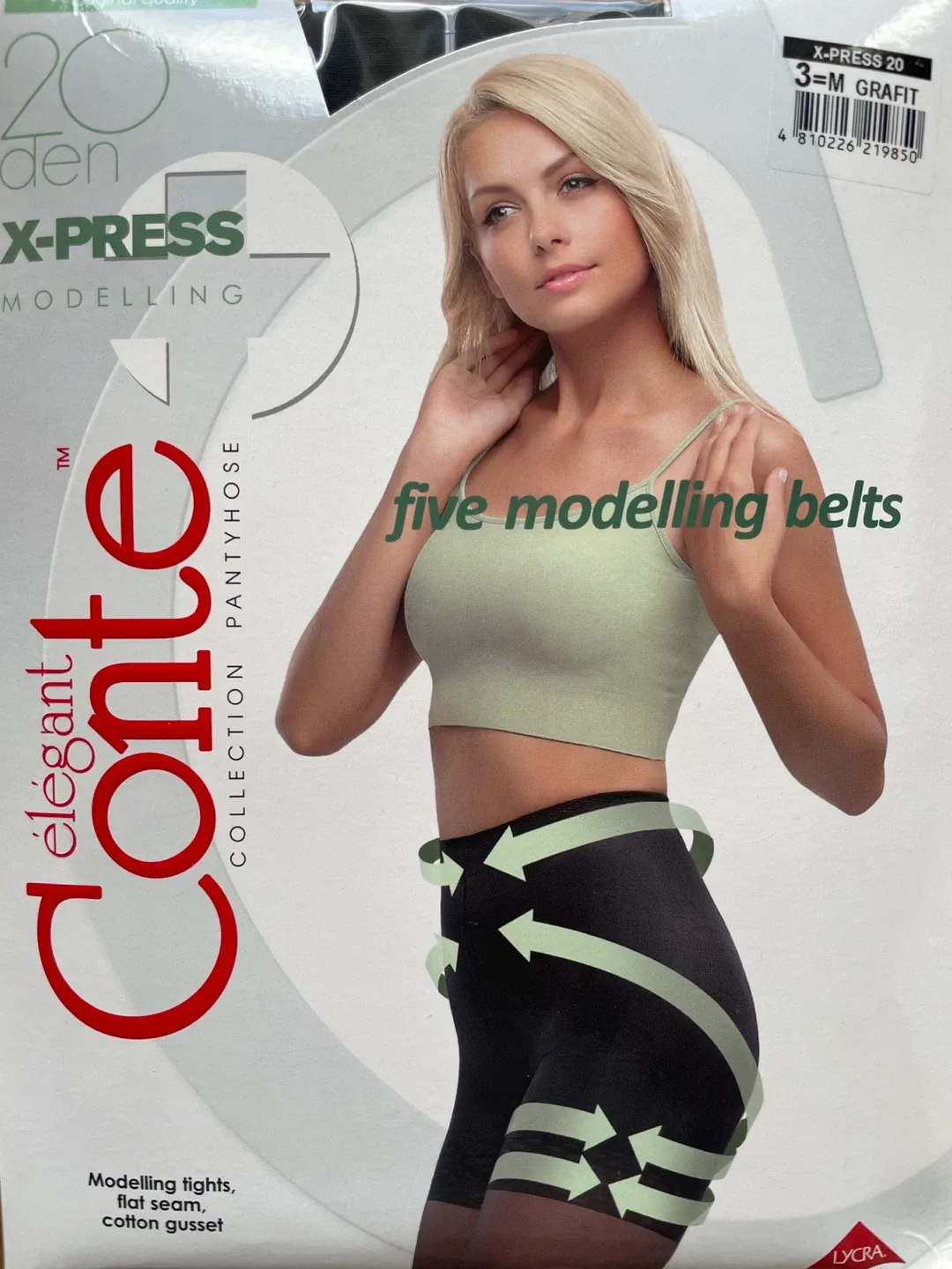 Conte Elegant X-Press Modelling Tights - Size 3=M, 20 Den