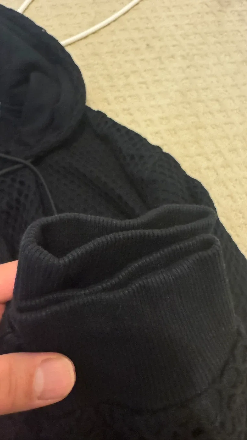 MSGM Black Mesh Hoodie image indicator(5)