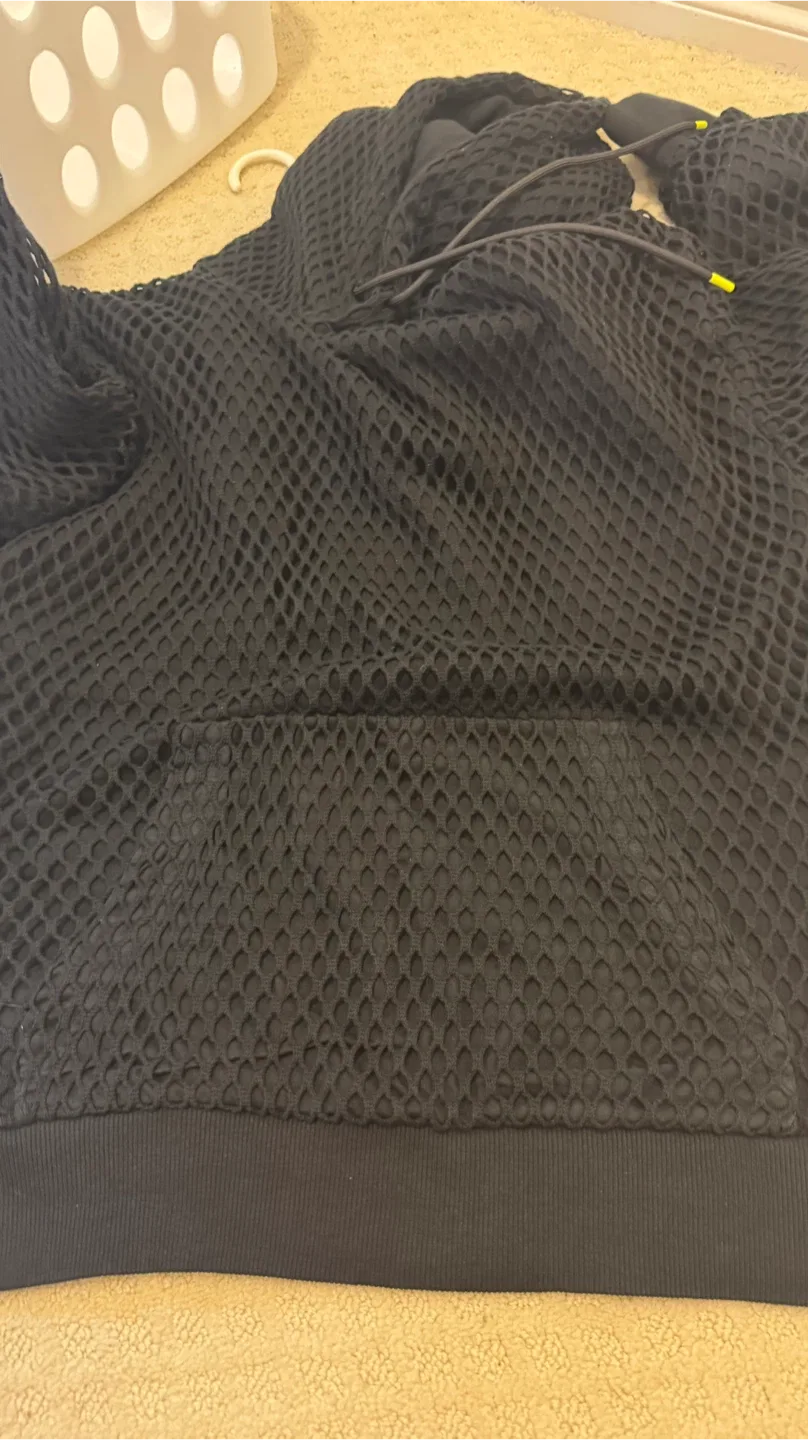 MSGM Black Mesh Hoodie image indicator(4)