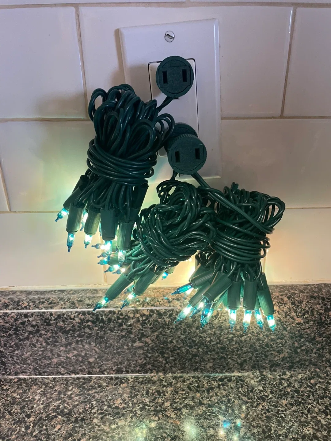 3 Sets of Blue Christmas Lights image indicator(3)