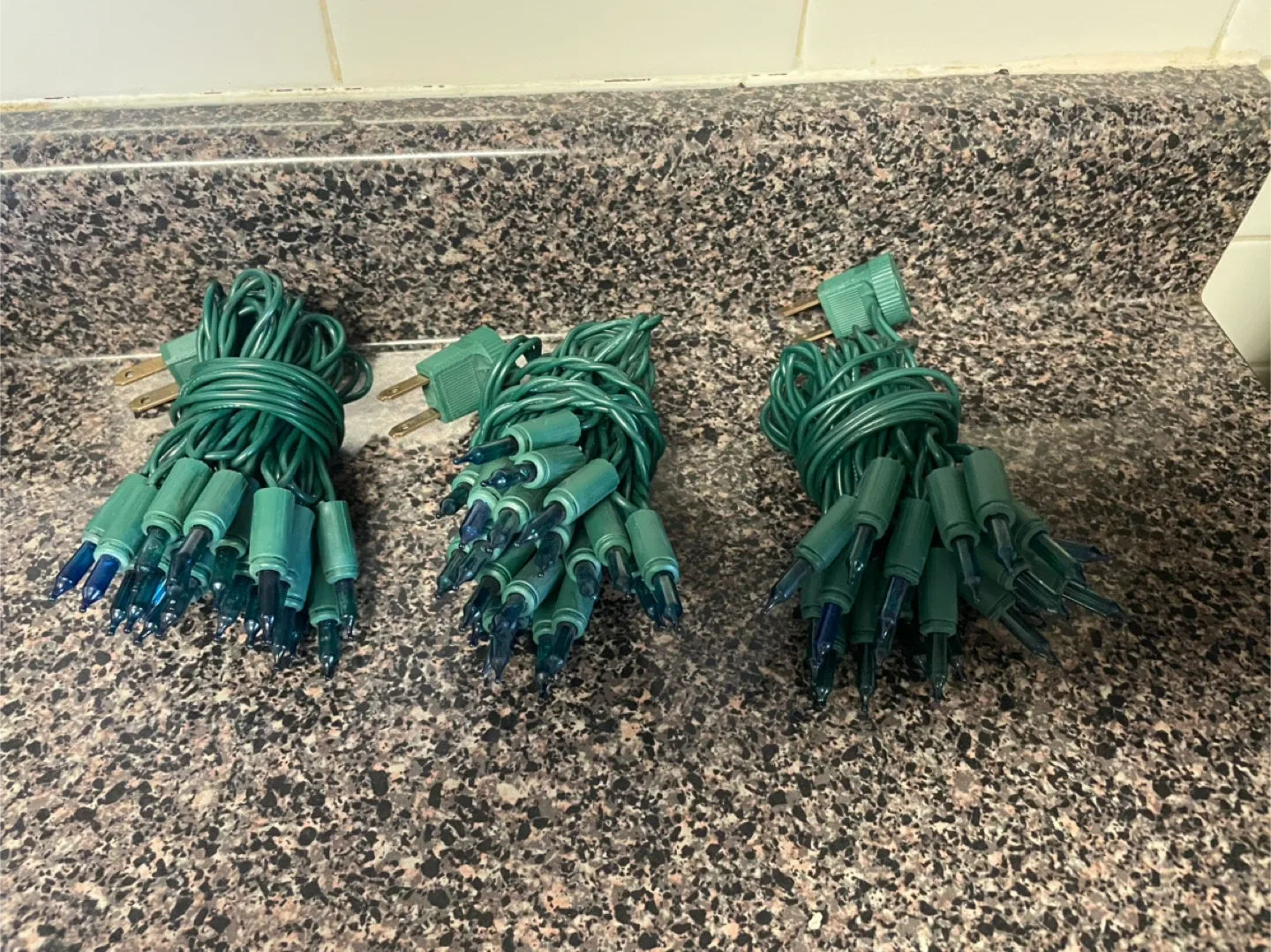 3 Sets of Blue Christmas Lights