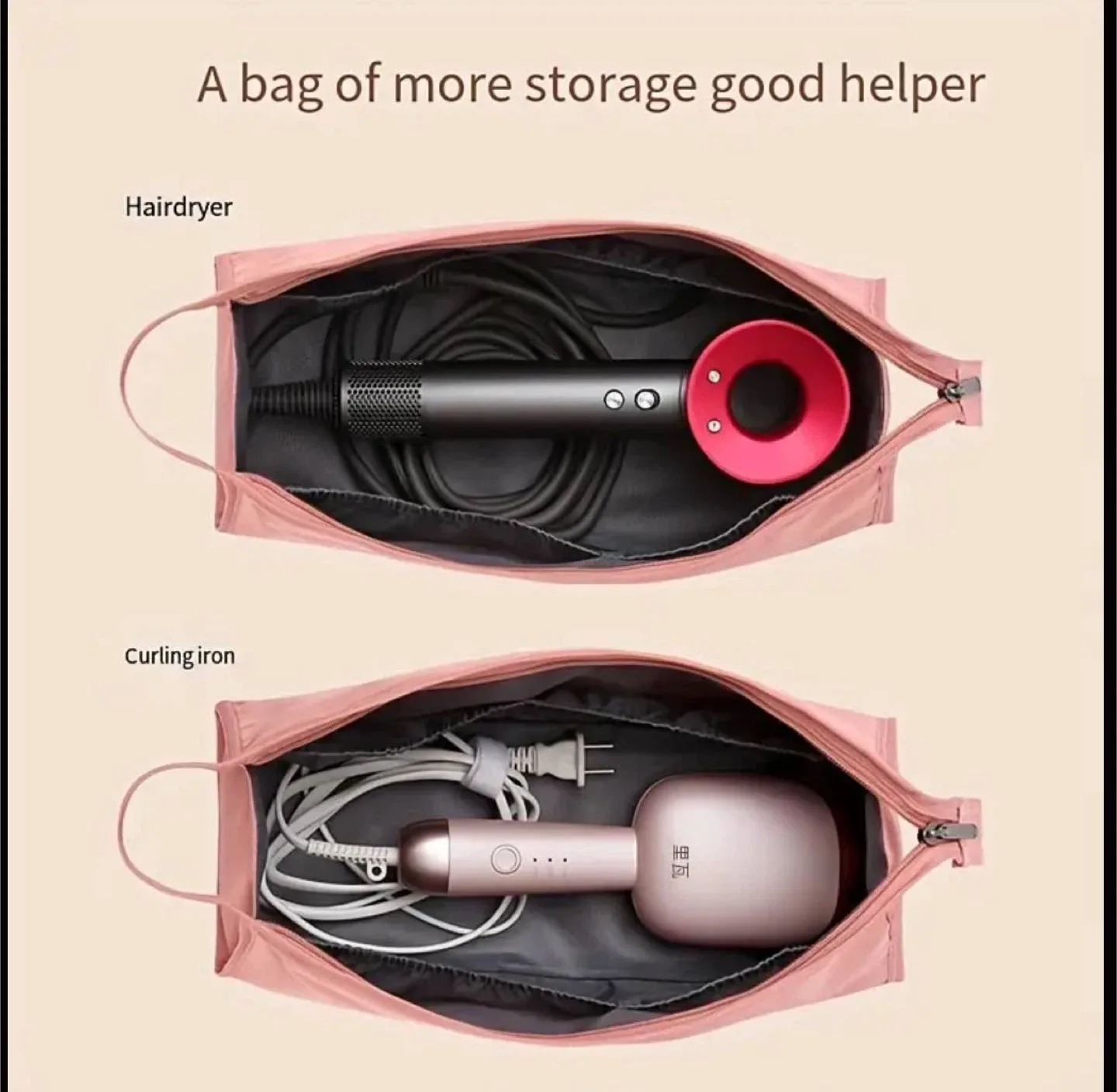 Pink Travel Hair Styling Tool Bag image indicator(3)