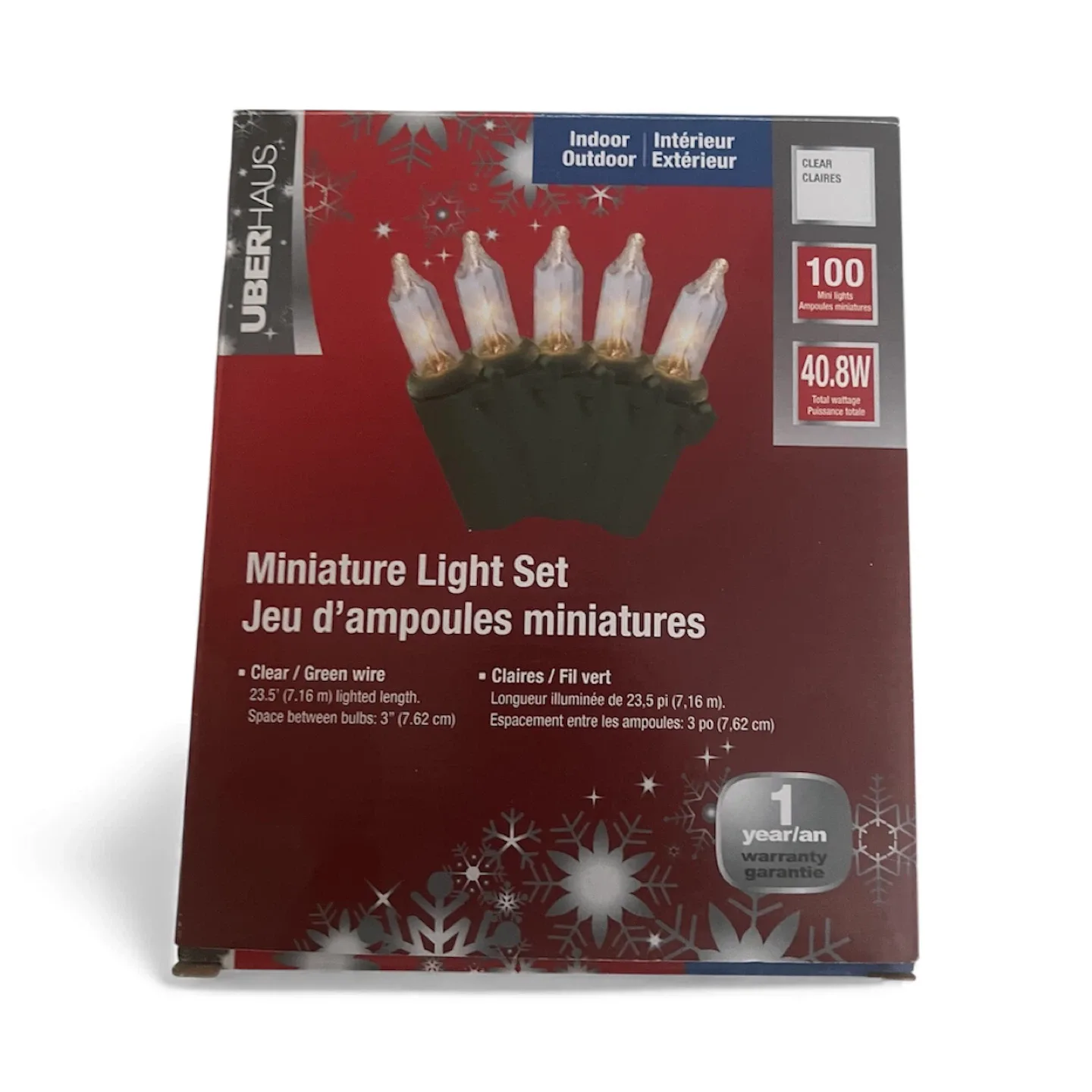 Uberhaus Miniature Light Set - 100 Clear Lights